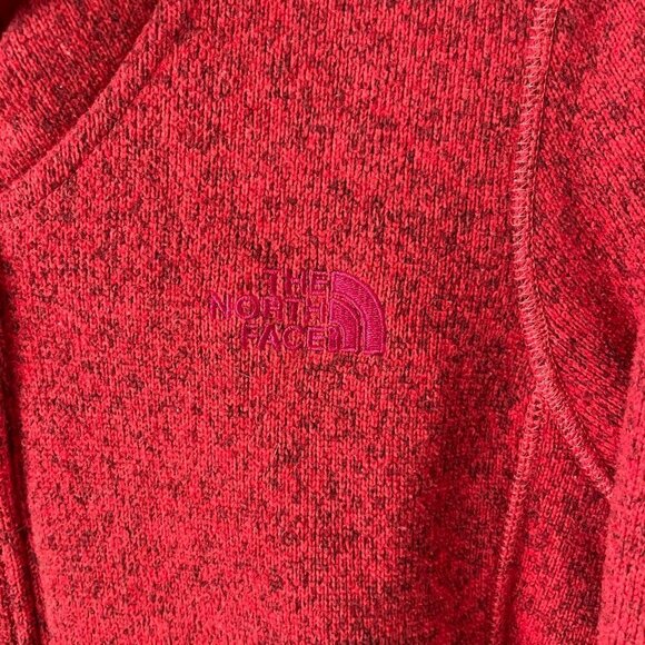 The North Face Full Zip Mock Neck Casual Outdoor Fleece Basic Jacket Red Small - Picture 5 of 9